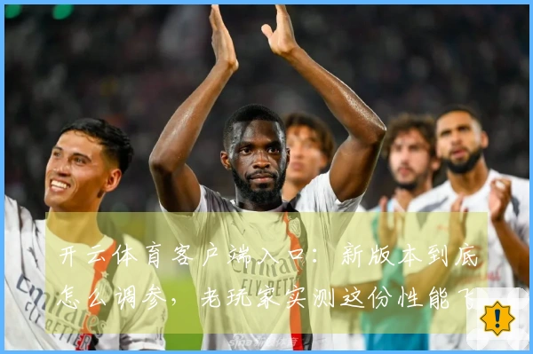 开云体育客户端入口：新版本到底怎么调参，老玩家实测这份性能飞升秘籍你收不收？